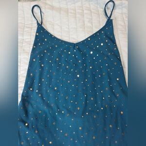 Discovery Teal Bodysuit with Metallic Dots